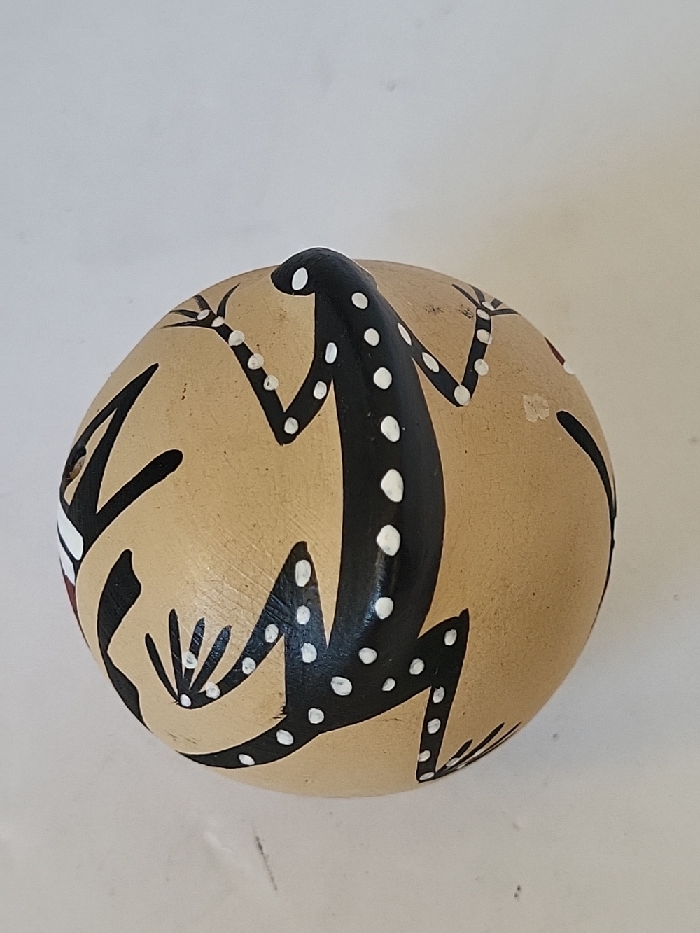 Hand-Painted Native American Marie Chinana Jemez Pueblo Seed Pot